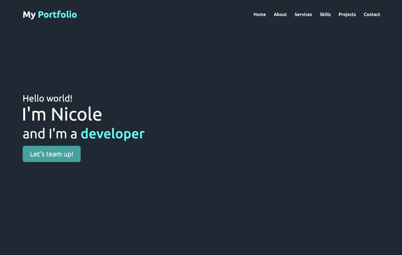 My First Portfolio Website